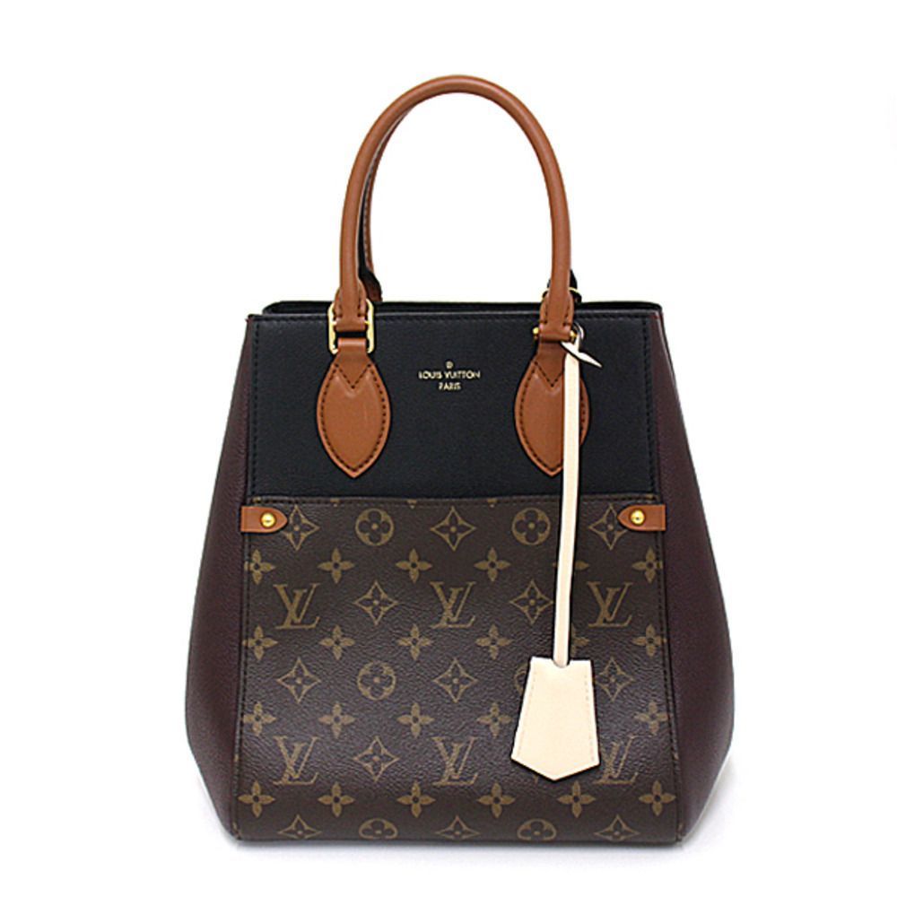 Louis Vuitton Fold Tote MM Monogram Canvas Calf Leather Shoulder Bag